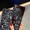 Custodia Cover per Telefono per Honor 8X X9a X5b X7 70 90 X8 200 400 Lite X6 Magic5Lite Fiori di Pizzo Nero
