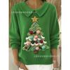 Womens Oversized Long Sleeve Crewneck Sweatshirt 2025 Fall Casual Pullover With 3D Print Acrylic Fabric