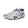 Li Ning DLO1 Cushioning Slip Resistant Abrasion Resistant Rebound Grip Low Top Basketball Shoes Men's White Black ABPV009-18