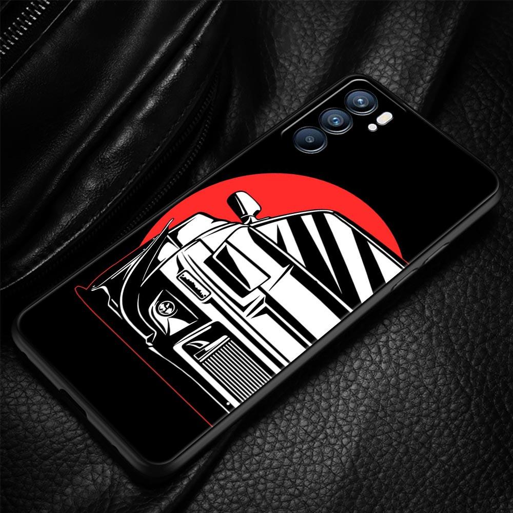 JDM Tokyo Drift Sportwagen Hülle für Oppo Find X6 X5 A54 A53 A52 A9 A15 A95 A17 A16 A76 A74 A57 Reno7 Reno6 Pro Plus 5G Hülle
