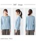 748 Merino Wool Crew Neck Round Neck Made in Japan Cut and Sew Long Sleeve Inner Base Layer Underwear Mountaineering Plain [SPAN] T-Shirt Women's (M,