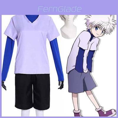 Autentické Anime Hunterhunter Killua Zoldyck Cosplay Kostým Uniforma Oblek Celá Sada