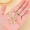 50pcs Polished Metal Keychain Rings Gold Keys Attachment Connecting Accessory Flat Key Rings  Car