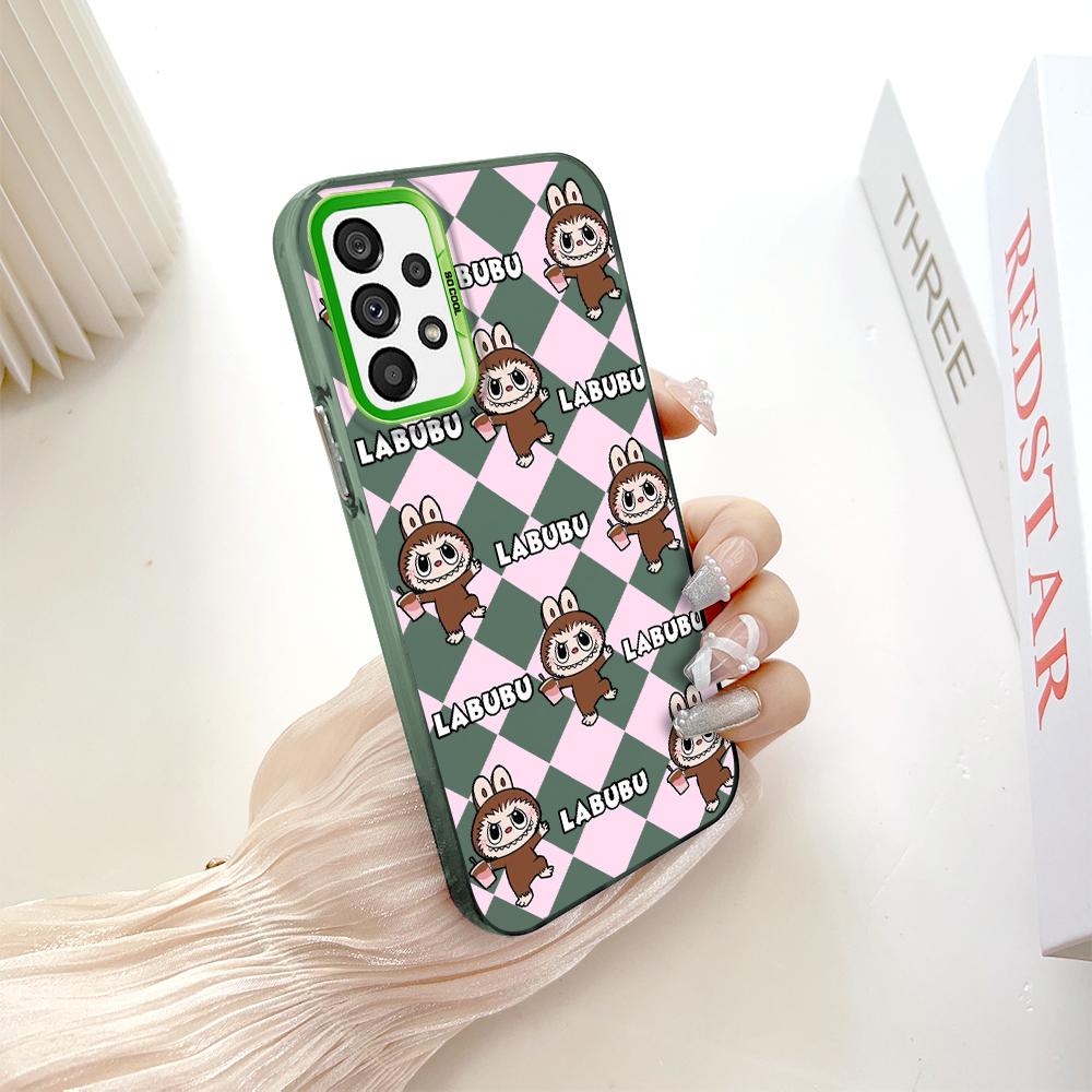 

Окрашенный узор, цветной серебристый, двухсторонний, жесткий, противоударный чехол для телефона Samsung Samsung M31 Prime зелёный