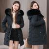 Winter Women Parka Fur Hooded Jackets Thicken Warm Cott-padded Puffer Coat Casual Lg Parkas Clothes Loose Outerwear
