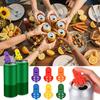 24 PCS Manual Easy Can Opener, Colorful Drink Can Protector Soda Beer Protector Leakproof Soda Top Ring Opener Tool for Parties BBQs Beach