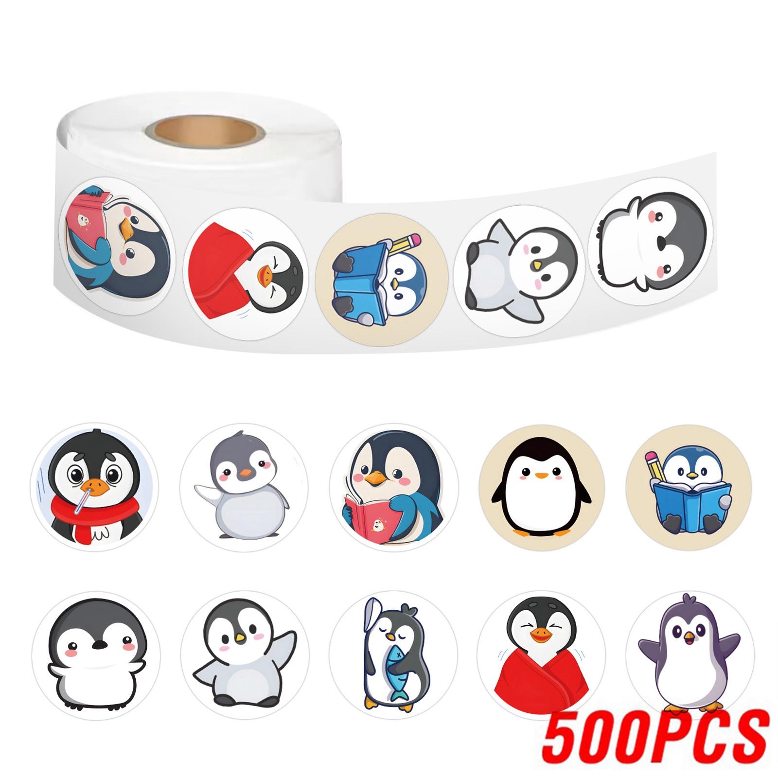 

100-500pcs Cartoon Penguin Stickers For Kid Funny Decal Toy Gift DIY Decoration Label Cute Animal Label Stationery Sticker