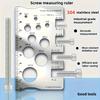 1PC Screw Measuring Ruler, Thread & Bolt Diameter Gauge, Precision Nut & Screw Caliper for M12 & Standard Thread Measurement