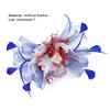 Mesh Solid Color Fascinator Hat Faux Feather Flower Shape Party Headwear Hair Accessories