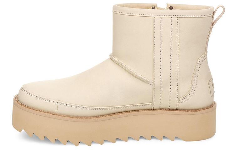 UGG F19 Classic Rebel Biker Mini Fleece Lined Pink Women s 1105313-BONE 36