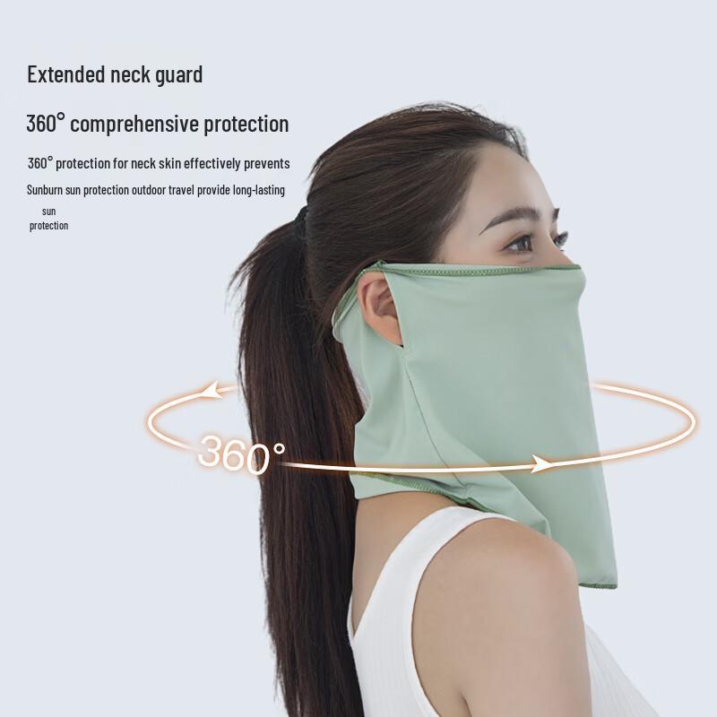 Unisex Ice Silk Cooling Sun Protection Face Mask