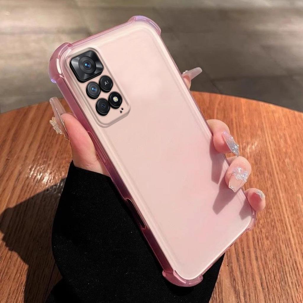 Case for Xiaomi Redmi Note 11S 4G,11 4G Translucent Frosted Matte Casing 4-Corner Airbag Shockproof Bumper Cover