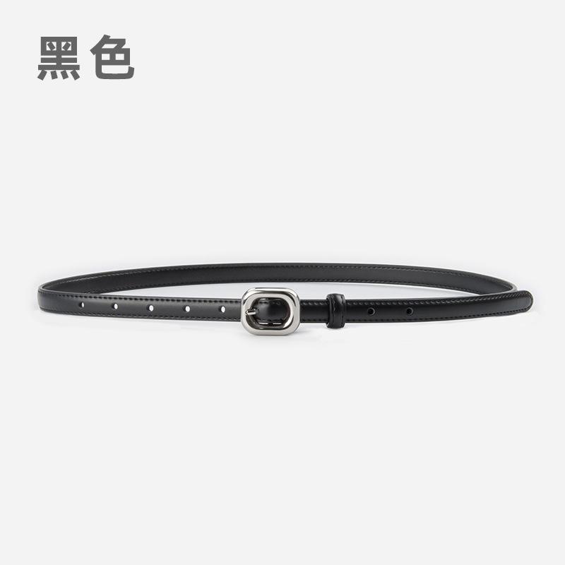 Four Seasons Available New Leather Women'S Thin Belt Leather Versatile Fashion Women'S Simple Jeans Women'S Belt