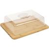 VITA PERFETTA Bambus Käseplatte mit Haube - Bambus Käsebox, Perfekt für Mittagessen, Mahlzeiten, Picknick, Küche