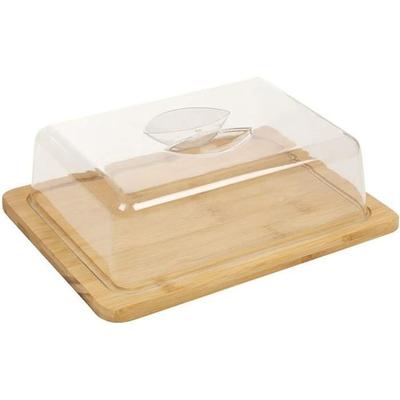 VITA PERFETTA Bamboo Cheese Board and Dome - Bamboo Cheese Box, Perfect for Lunch, Meals, Picnics, Kitchen