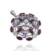 Natural Multi Gemstone Pendant, 925 Silver Jewelry, Statement Pendant, Gift for Mom