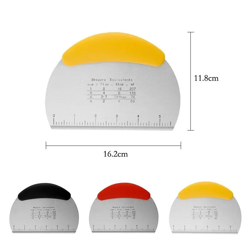 Dough Cutter Pastry Pizza Bread Dough Scraper Stainless Steel Kitchen Scraper Spatula Dough Knife Chopper Baking Accessories