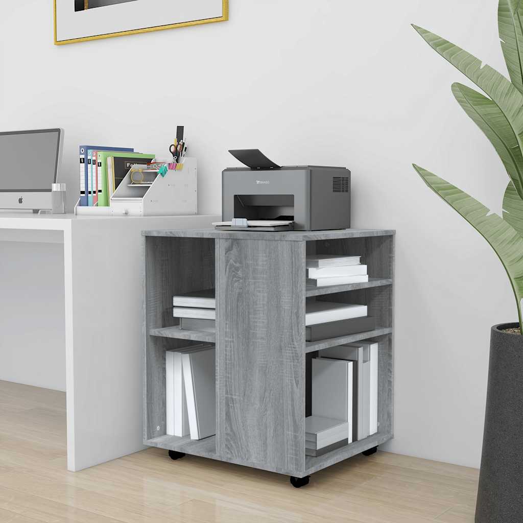 Mobile Filing Cabinet Grey Sonoma 60 x 53 x 72 cm Particleboard