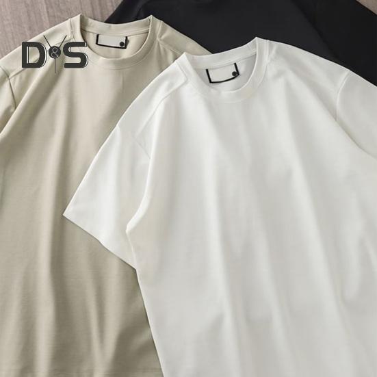 Pánské tričko s kulatým výstřihem, krátkým rukávem, ležérní topy s knoflíkovým lemem, měkké lehké pulovrové topy, domácí posilovna, streetové oblečení