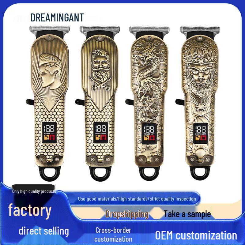 Salon Special LCD Digital Hair Clipper: Precision Electric Trimming & Carving