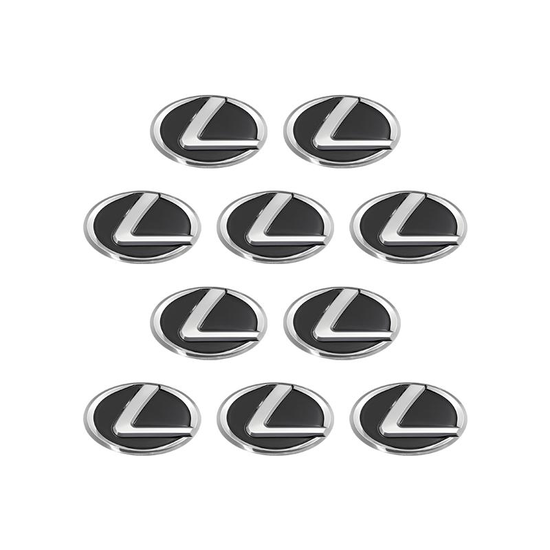 Interior Stickers 14/16mm Aluminum Car Emblem Key Sticker Accessories For Lexus F SPORT GS GX IS LS LX CT LC RC LBX NX RX 350h 4