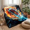 Electric Football Fire 3 Theme blanket Lightweight Warm Flannel Blanket Decorative Throw Blanket for Home Decoration