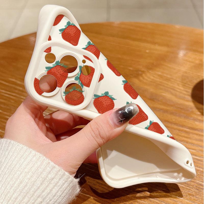 Luxury Fruits Pattern Phone Case For iPhone 16 16e 15 14 13 12 Pro Max Plus 11 Clear TPU Shockproof Cover