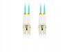 Patchcord światłowodowy Lanberg MM LC/UPC-LC/UPC DUPLEX 3.0mm OM3 50/125 LSZH 1m aqua