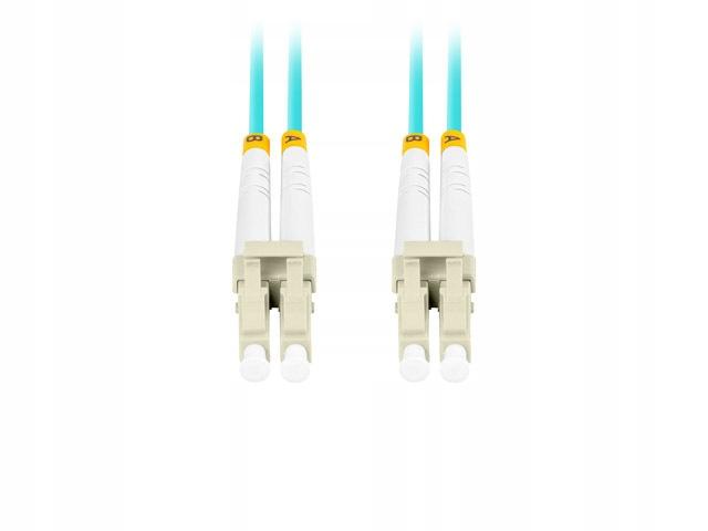 Patchcord światłowodowy Lanberg MM LC/UPC-LC/UPC DUPLEX 3.0mm OM3 50/125 LSZH 1m aqua
