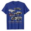 Classic American Muscle Cars Novelty TShirt Types of Difference Cars Graphic Tee Tops Funny Retro Style Vintage Outfits Gifts