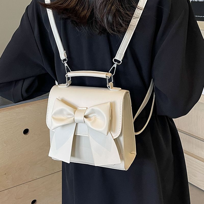 Backpack women's 2025 new summer high-end niche design Korean bow light travel backpack