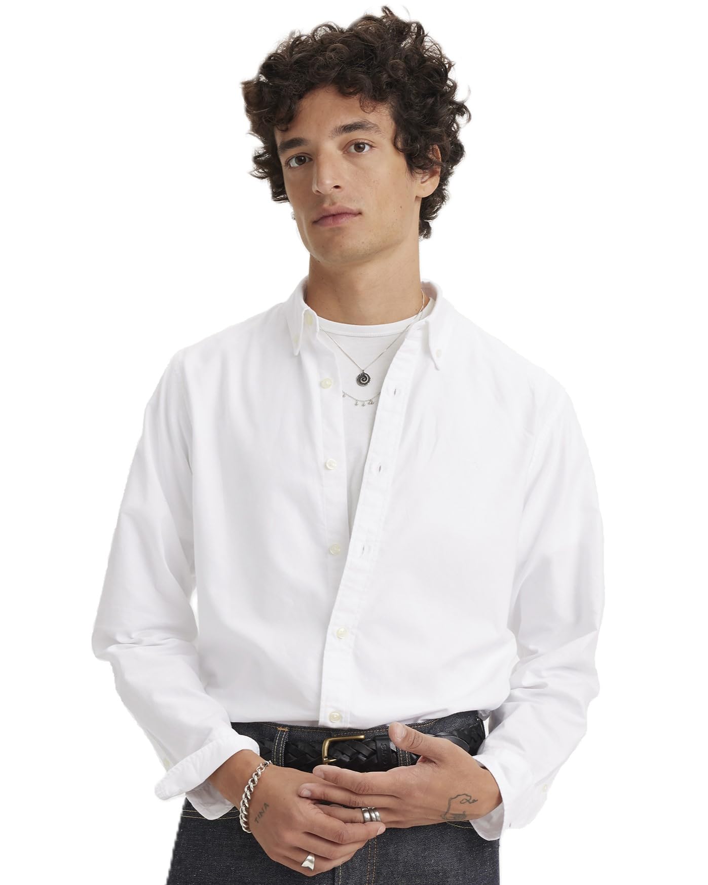 Рубашка Levi s AUTHENTIC с пуговицами, длинный рукав, мужская A7210-0000 US XS