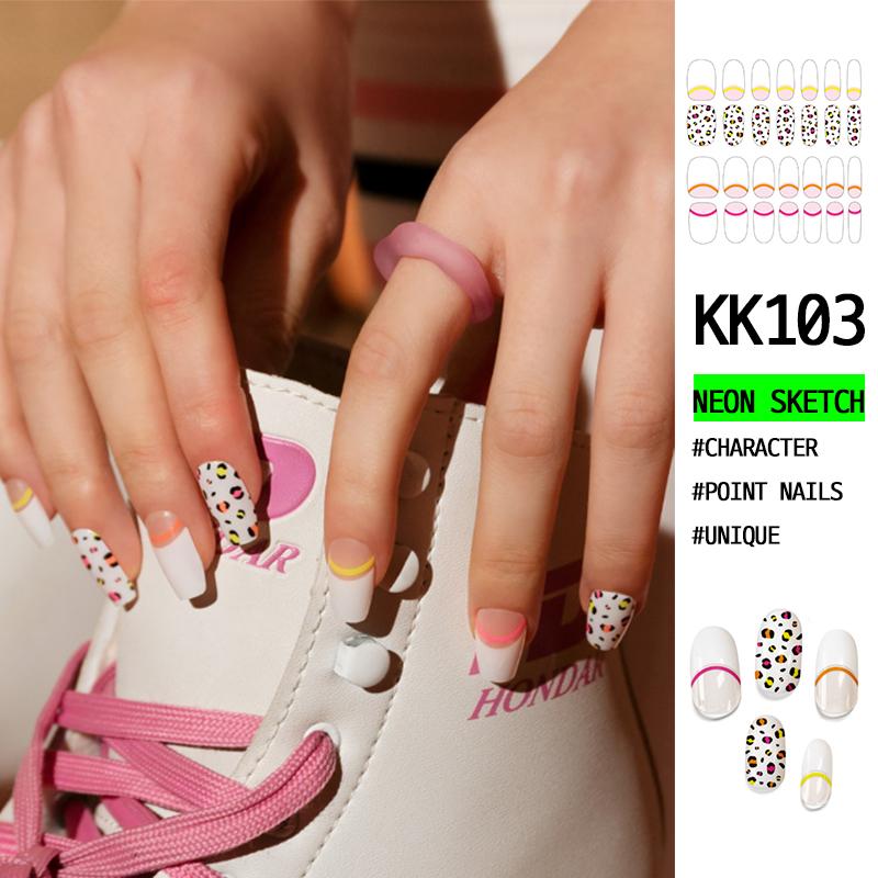 Korean Gel Nail Stickers UV Lamp | Salon Look At Home | No Glue Needed POINT VER.