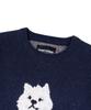 YESEYESEE Wid X Y.E.S Dog Graphic Knit Pullover Navy