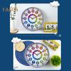 Wall Clock Silent Nonticking Scientific Design Easy To Read Battery Operated Colorful Teaching Time Clock Kids Learning Tool