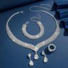 Brautschmuck-Set, Halskette, Ohrstecker, Armband, Dreiteiliges Hochzeits-Accessoire für Hochzeits-Abendkleider