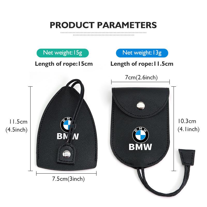 KHQB5 For BMW Leather Car Key Protective Case Keychain Storage Bag Coin Purse Accessories E87 E70 E91 E30 G20 E92 E93 E60 E46 E90 G30