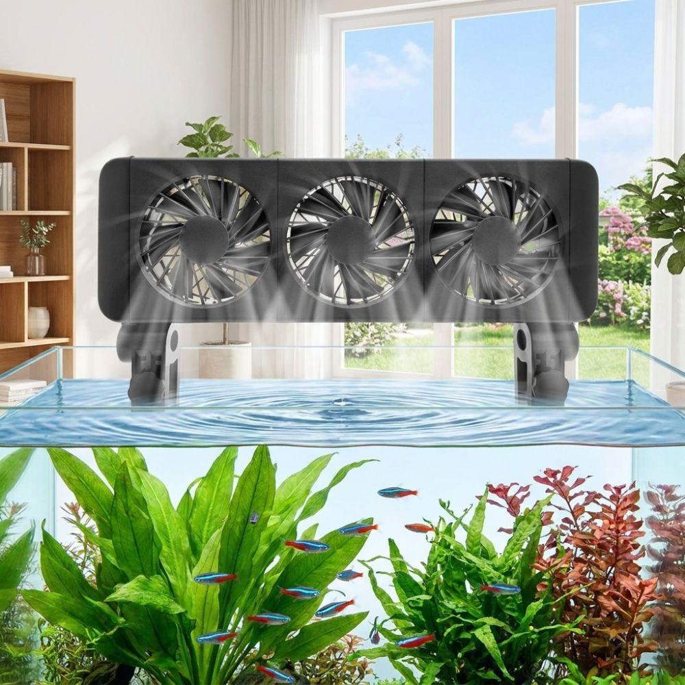 180° Rotation Aquarium Cooling Fans 1/2/3/4/5/6 Heads Fish Tank Cooler  Grass Tank