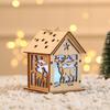 Glowing Wooden Christmas House Ornament DIY Kit for Kids