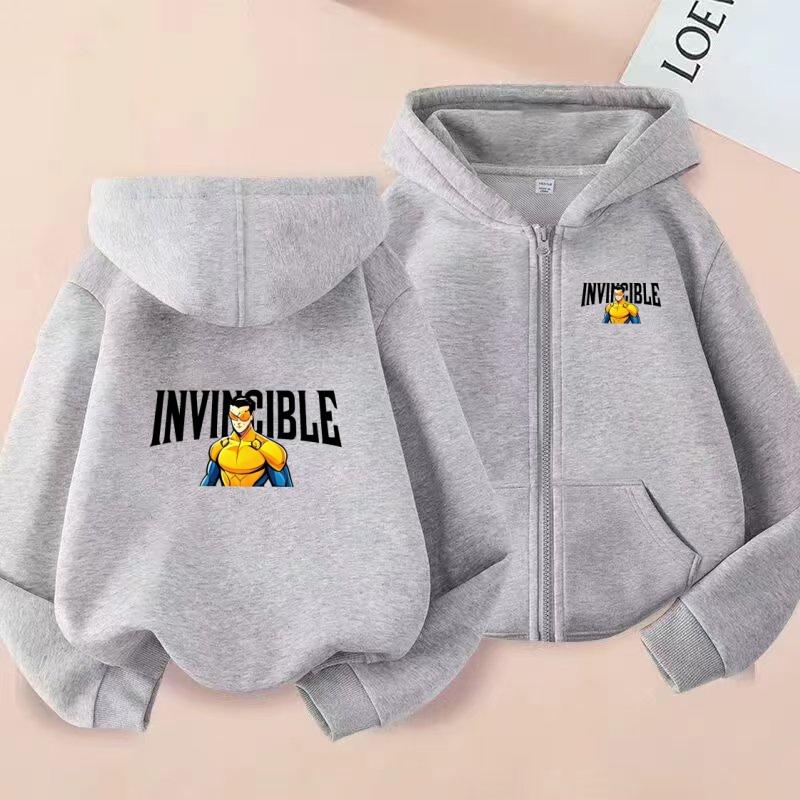 The Latest Best-selling Children's Sports Sweatshirt in Shaolin Animation Printed Hooded Zip-Up Shirt for Boys Girls Aged3-13