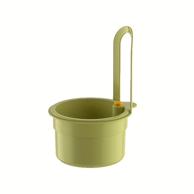 2-In-1 Sink Filter Basket with A Press-Open Lever Adjustable Faucet Hook Clog-Resistant Filter Mesh Durable Kitchen Draining Basket Anti-Clogging Tool