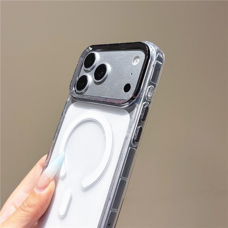 Transparent Wireless Charging Magnetic For Magsafe Case For Apple iPhone 17 16 15 14 13 Pro Max Shockproof Hard Acrylic PC Cover
