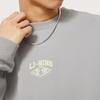 Li Ning Comfortable Casual Crew Neck Pullover Sweatshirt Men Sweatshirt Moon-Surface-Gray AWDU609-2