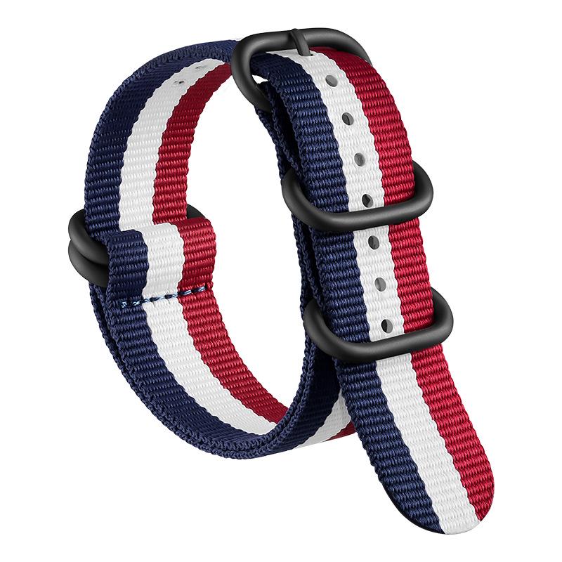 Bracelet de Montre NATO en Nylon Épaissi Xinlei - Bracelet Universel en Toile Tissée 20/22mm