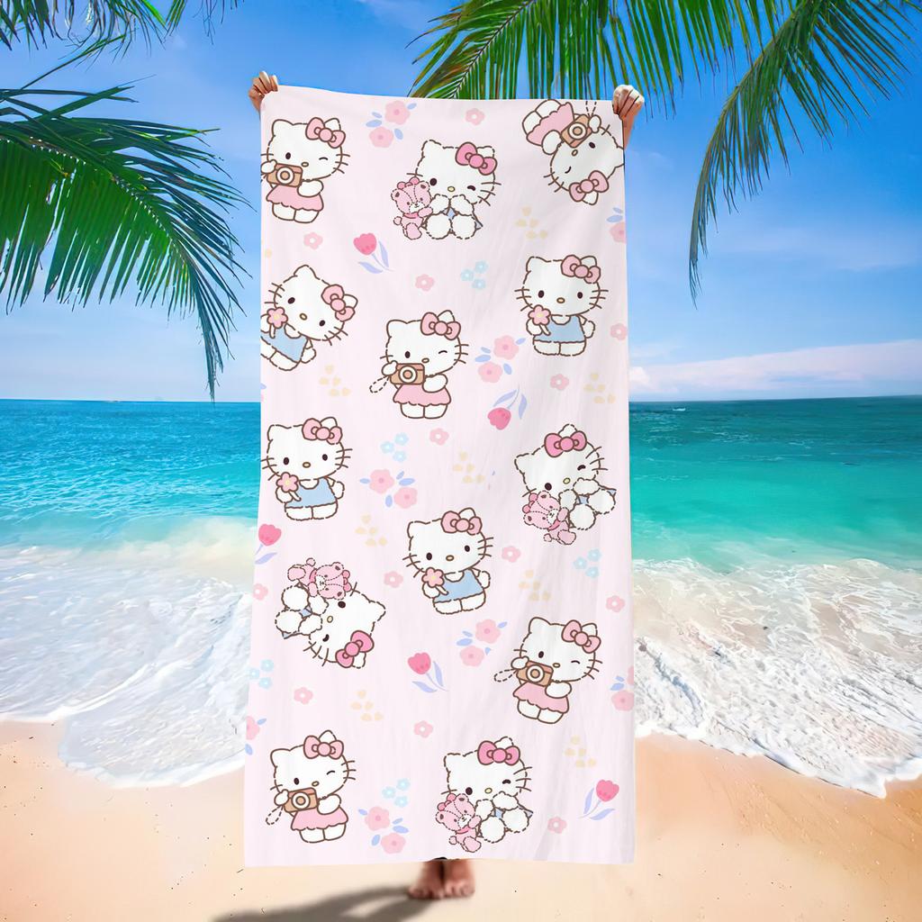 Popular Beach Towels Children'S Cartoon Quick-Drying Beach Towels Microfiber Digital Printing Bath Towels