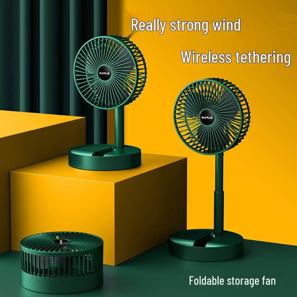 Rechargeable Portable Telescopic USB Fan: Powerful Multifunctional Desktop Folding Fan