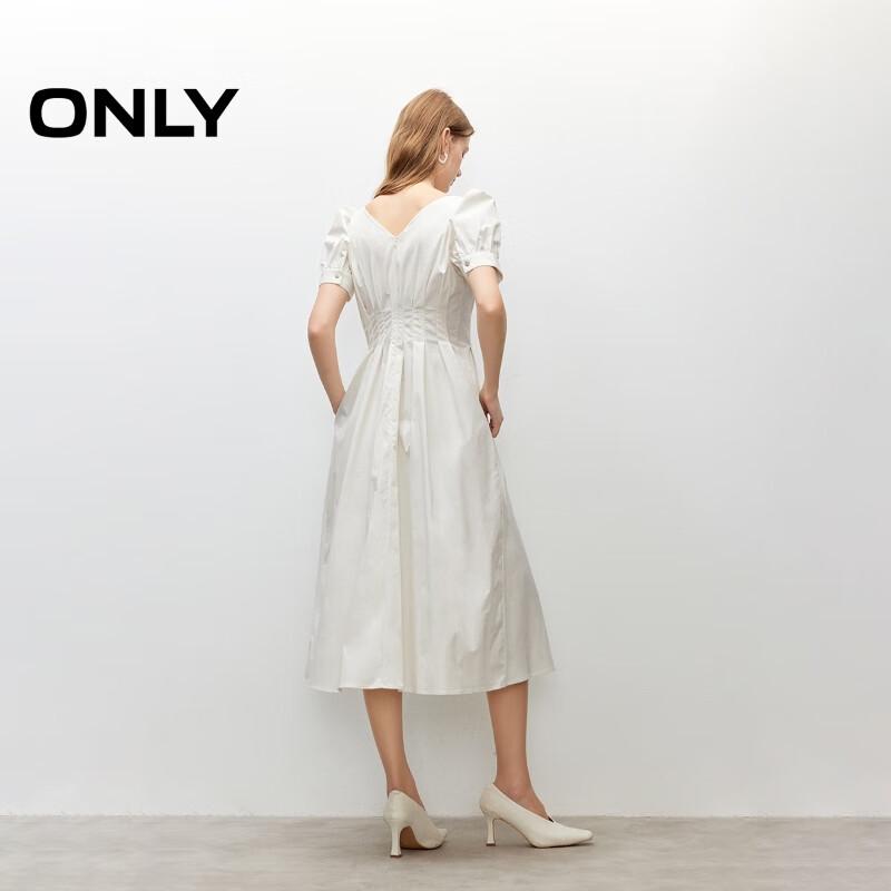 Only Women's 2025 Summer V-Neck Bubble Sleeve Midi Dress