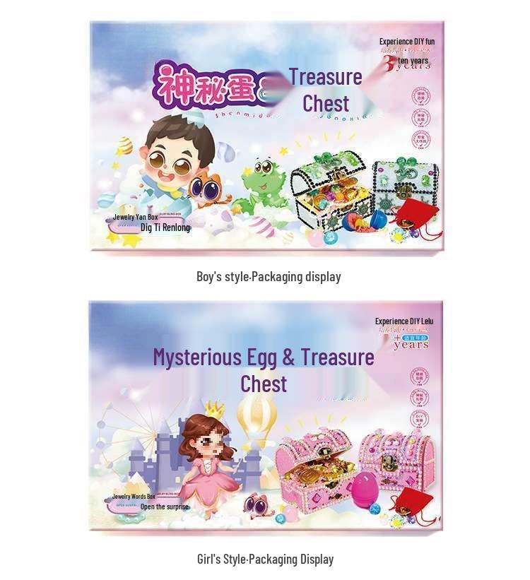 DIY Mystery Egg Puzzle Treasure Chest: Creative Wooden Storage Box & Lucky Bag Gift for Kids