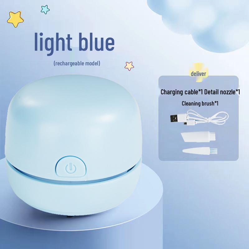 Wireless USB Rechargeable Desktop Vacuum for Pencil Shavings - Portable Dual-Use Cleaner for Study, Home, or Dorm