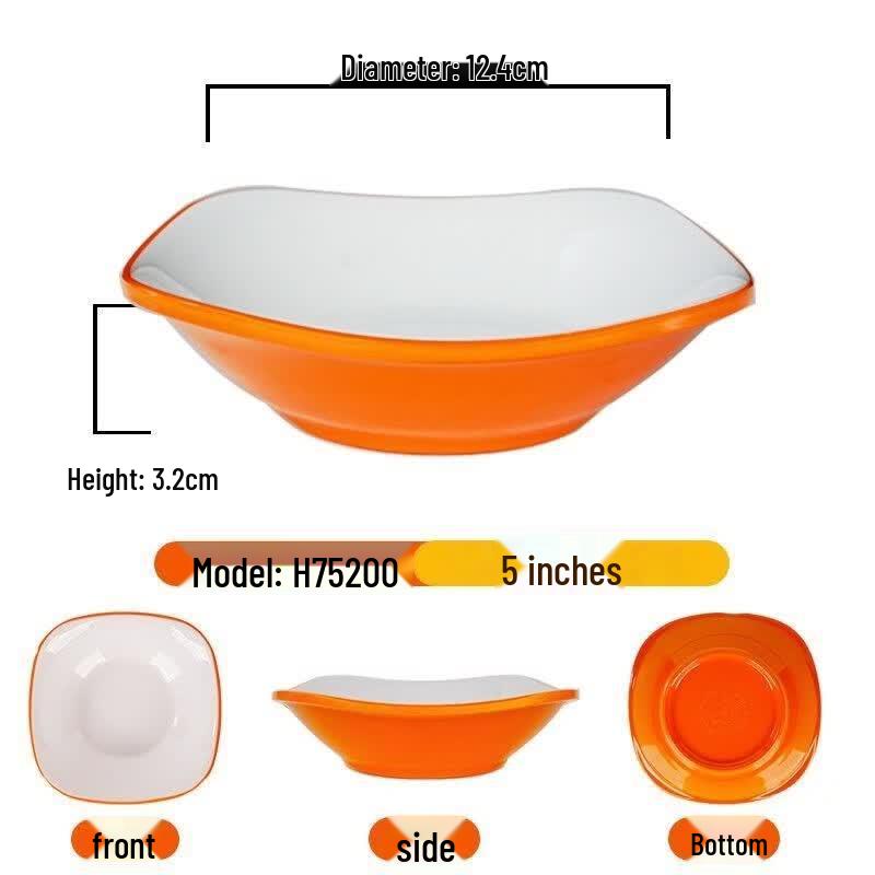Square Melamine Serving Plates 5 inches